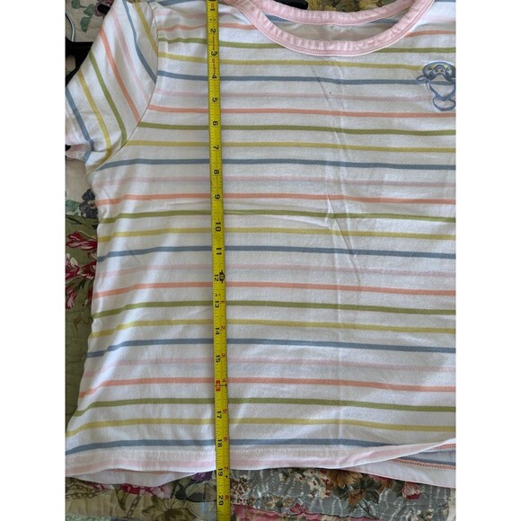 Chubby Mermaids embroidered manatee striped cropped t size large manatees - Picture 7 of 7